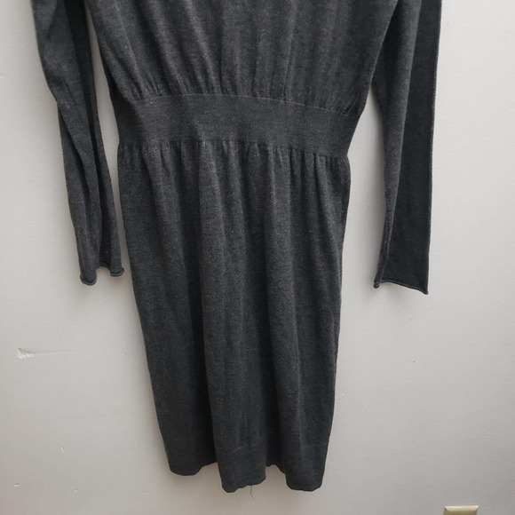 Daisy Fuentes Cowl Neck Sweater Dress XL Solid Gray Long Sleeves Midi NWT - Picture 3 of 6
